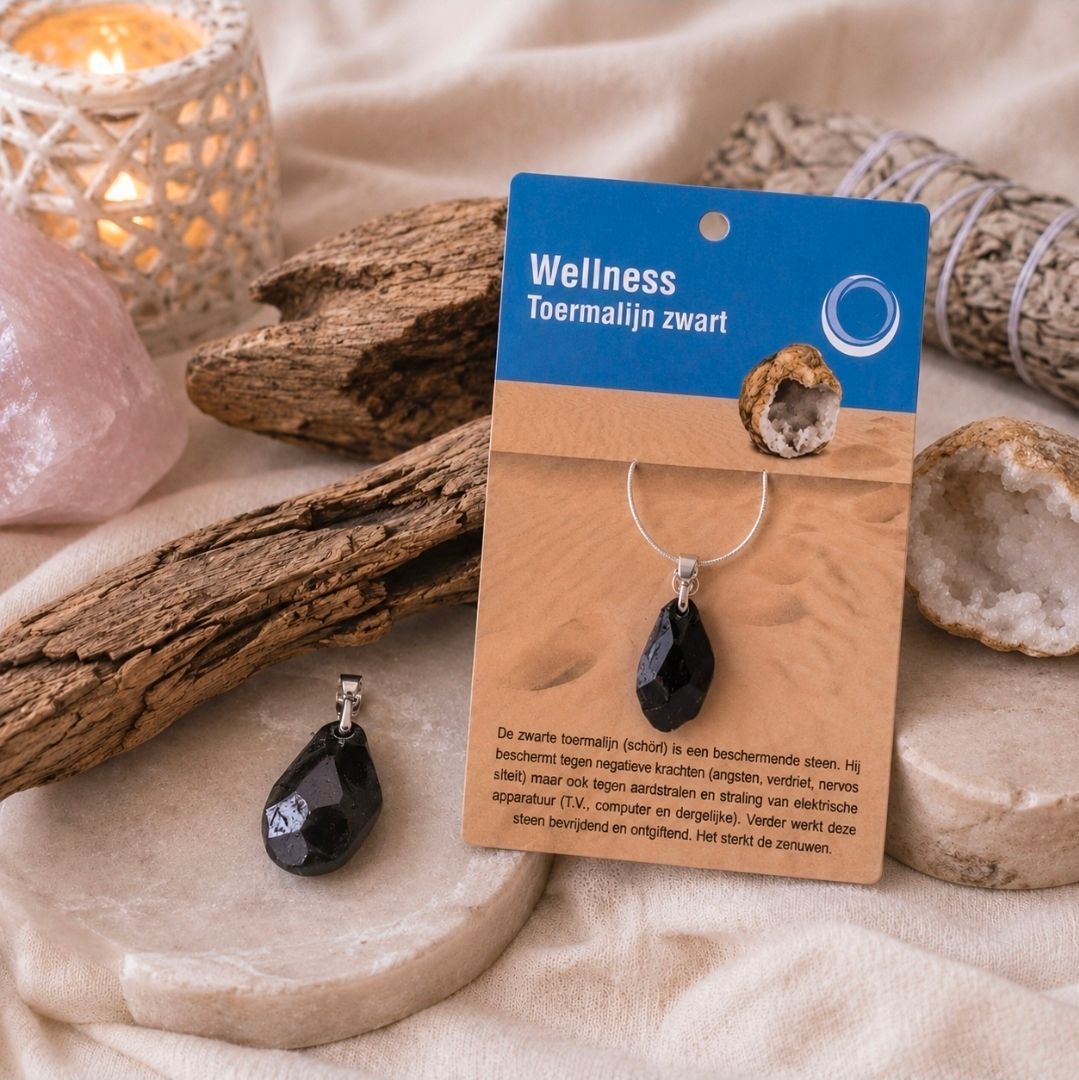 Tourmaline Black Health Pendant   Necklace