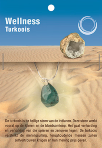 Turkoois Gezondheidshanger + Ketting