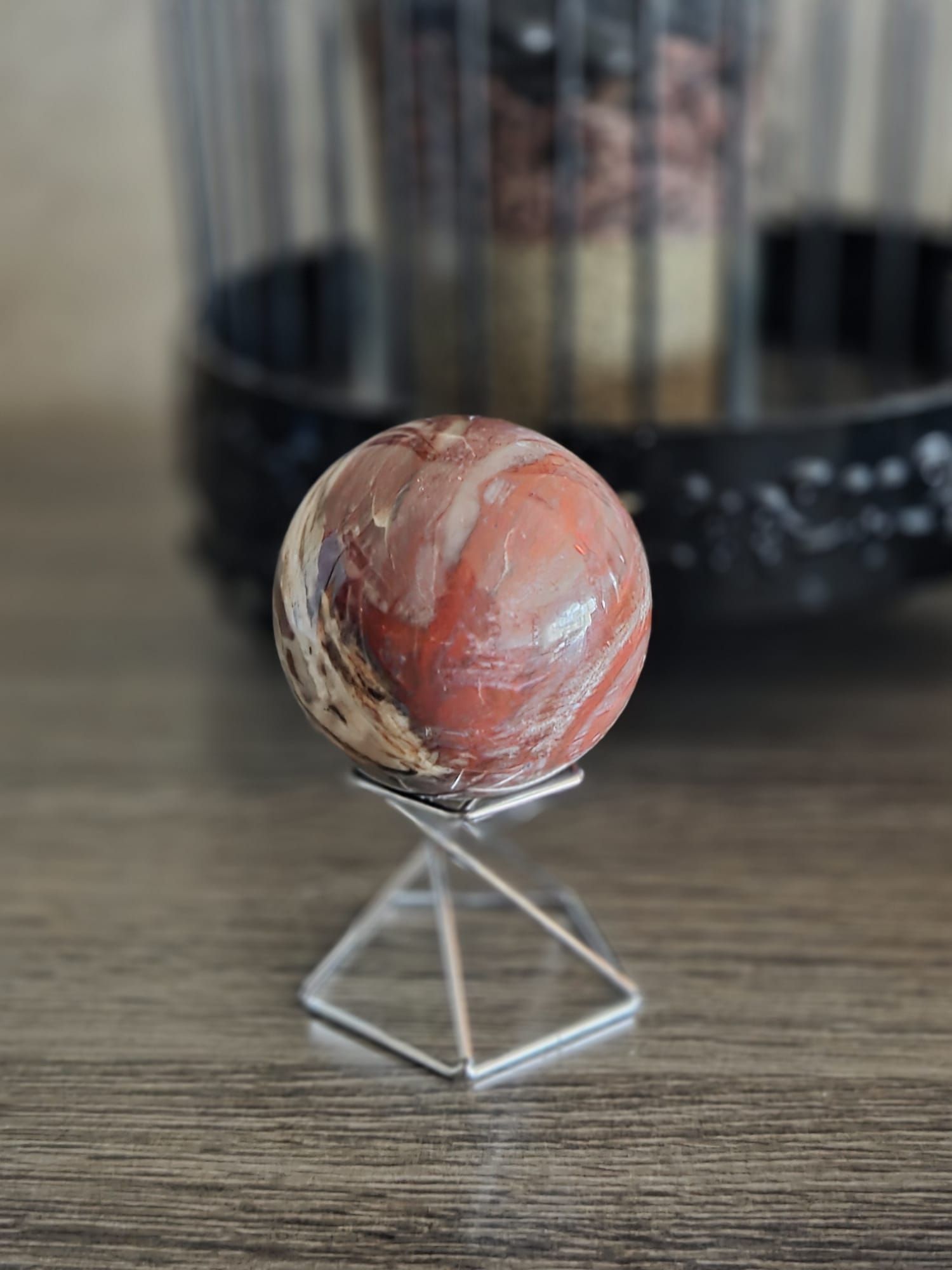 Versteend Hout - Bol / 284 gr. - Silvia's Edelstenen