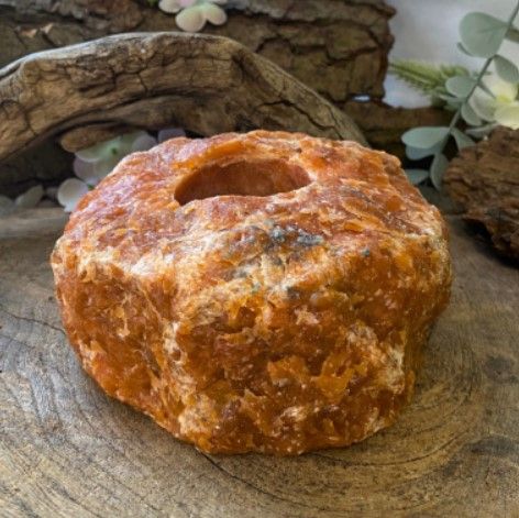 Waxinelichthouder Calciet - Orchidee/ Vuur