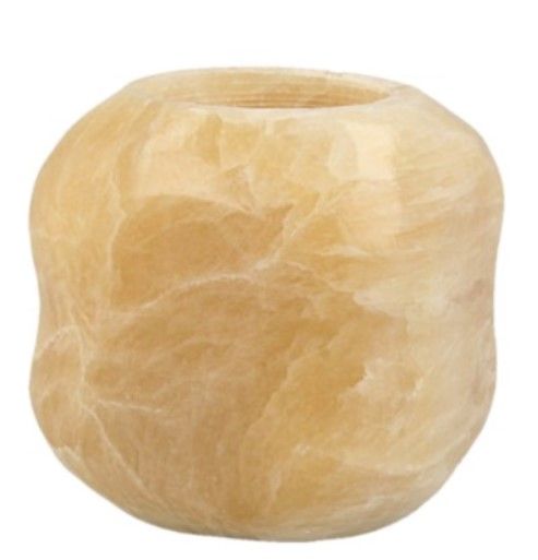 Waxinelichthouder Calciet - Geel