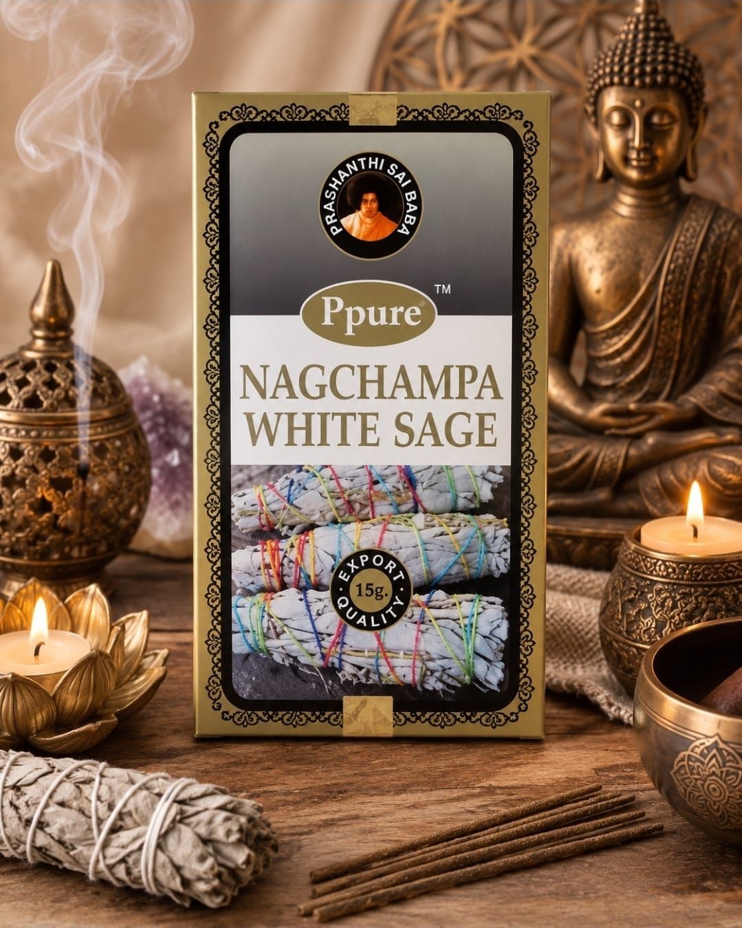 White Sage (Witte Sage) Nagchampa - Ppure Wierook / 15 st.