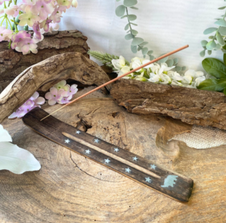 Wierook Plank Bruin - Mango hout / met Olifant