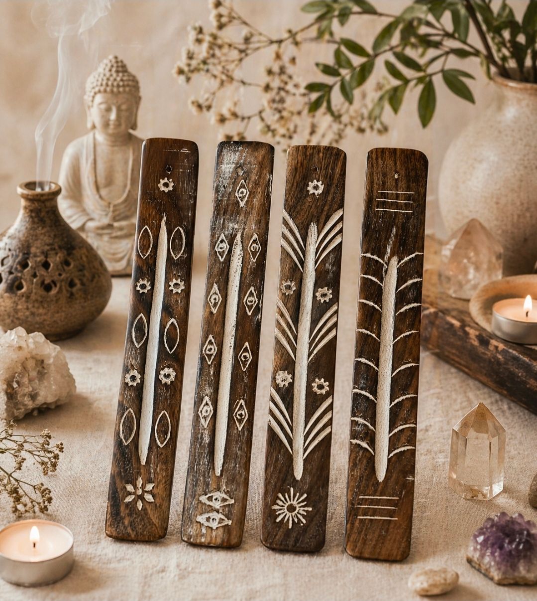 Incense Tray - Mango wood / various motifs