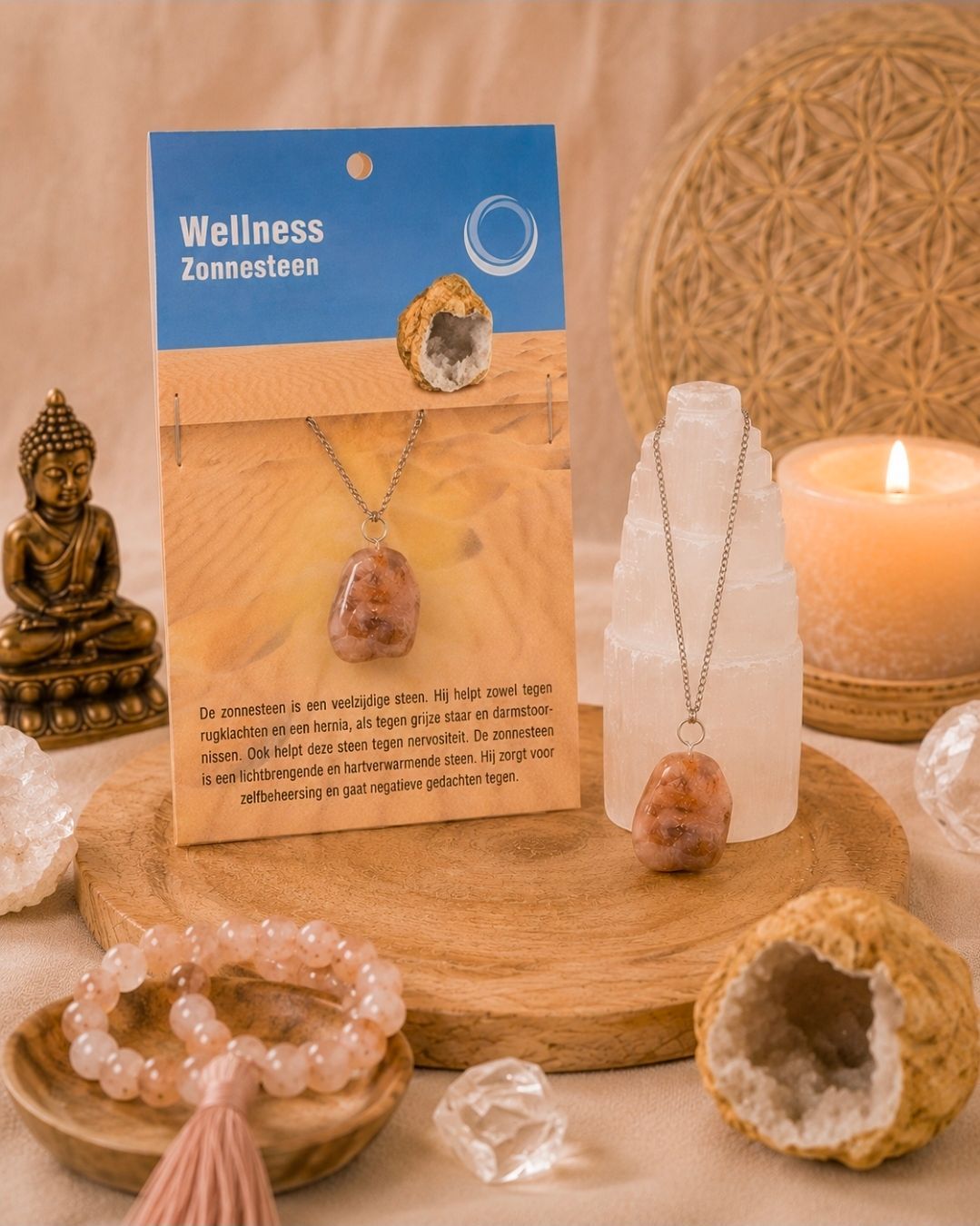 Sunstone Health Pendant   Necklace