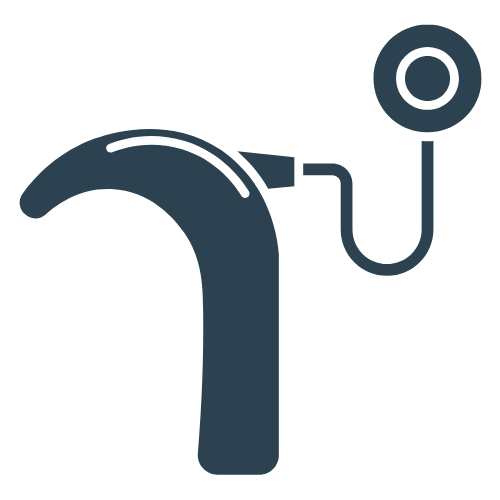 Dark blue cochlear implant