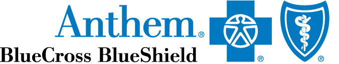 Anthem bluecross blueshield logo on a white background