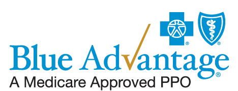 The blue advantage logo is a medicare approved ppo