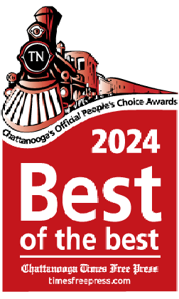 A red sign that says best of the best with a train on it