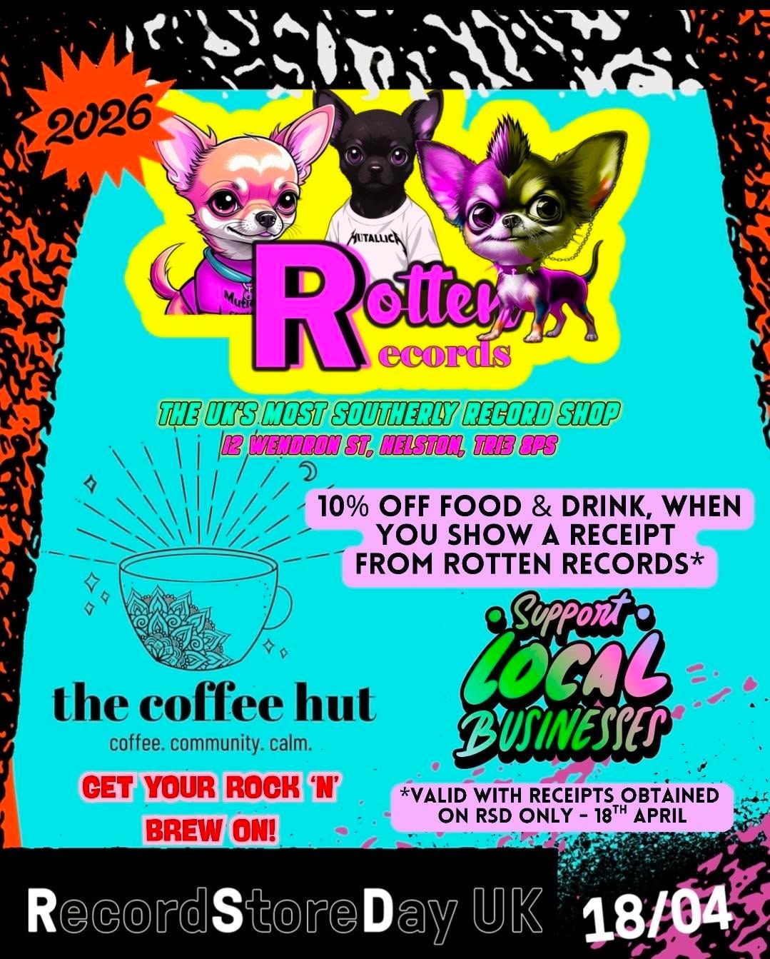 Coffee Hut x Rotten Records