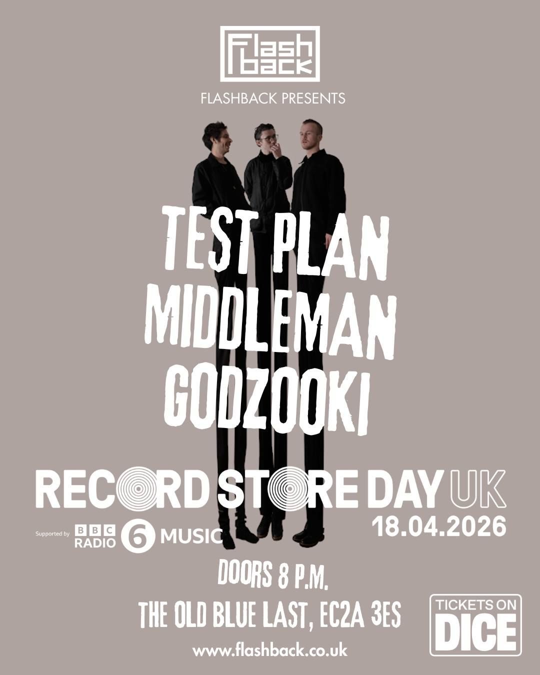 Flashback Presents: TEST PLAN, MIDDLEMAN, GODZOOKI (Live)