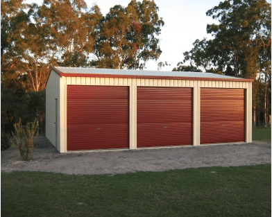 Triple Roll-up Sheds — Steel Sheds in Bowen, QLD