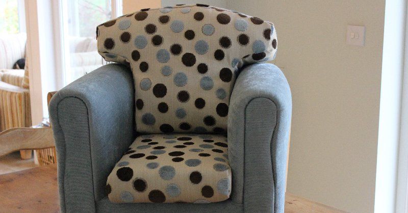 Polka dot chair upholstery