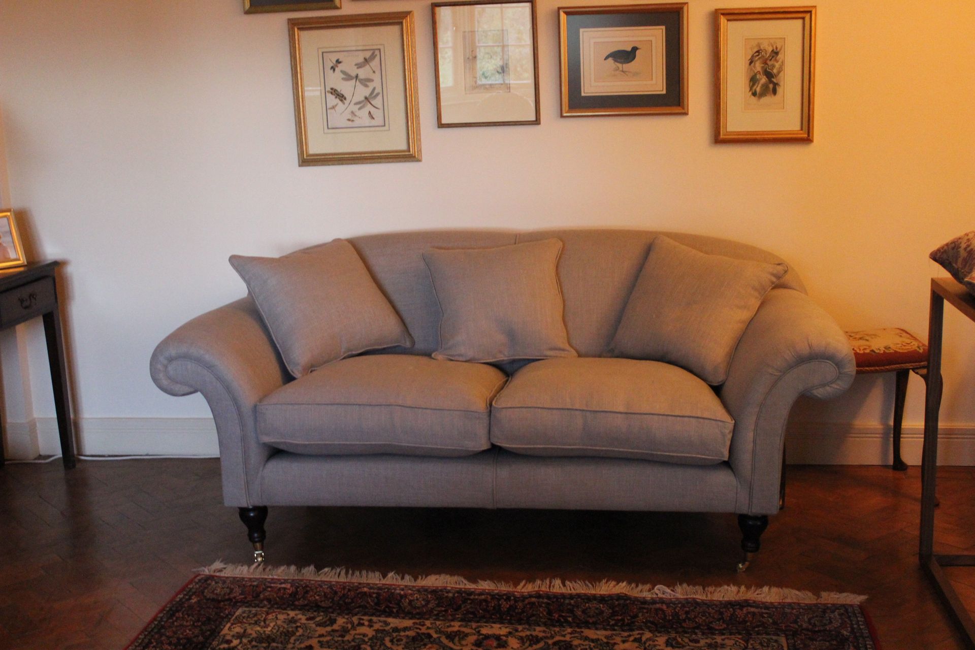 reupholstered two seater settee