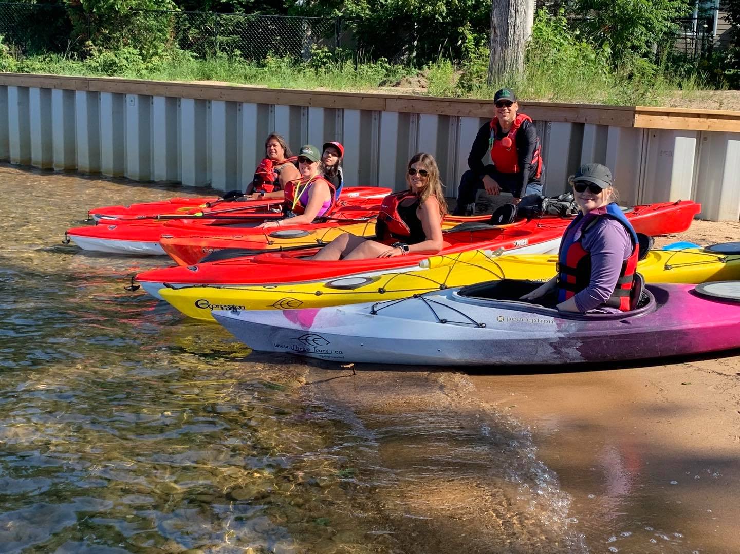 Kayaking Tours in sault ste marie ontario -thrive tours