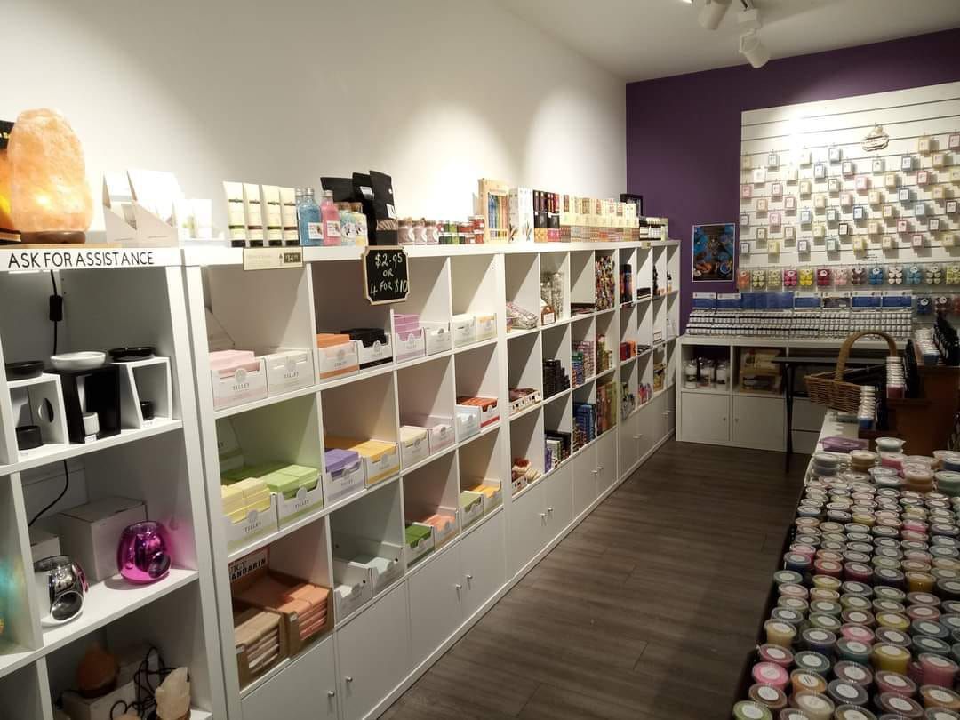 A Store with Lots of Shelves and A Purple Wall — Eagle Rock Candles in Wodonga, VIC