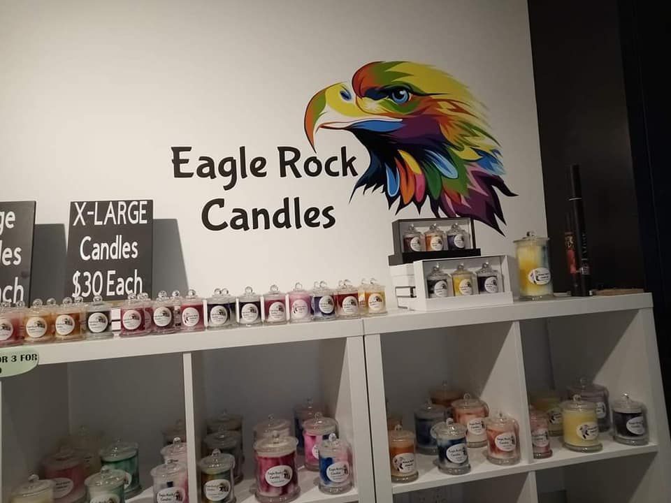 Eagle Rock Candles Logo And Candles — Eagle Rock Candles in Wodonga, VIC
