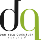 The logo for daniela quenzler realtor is black and green