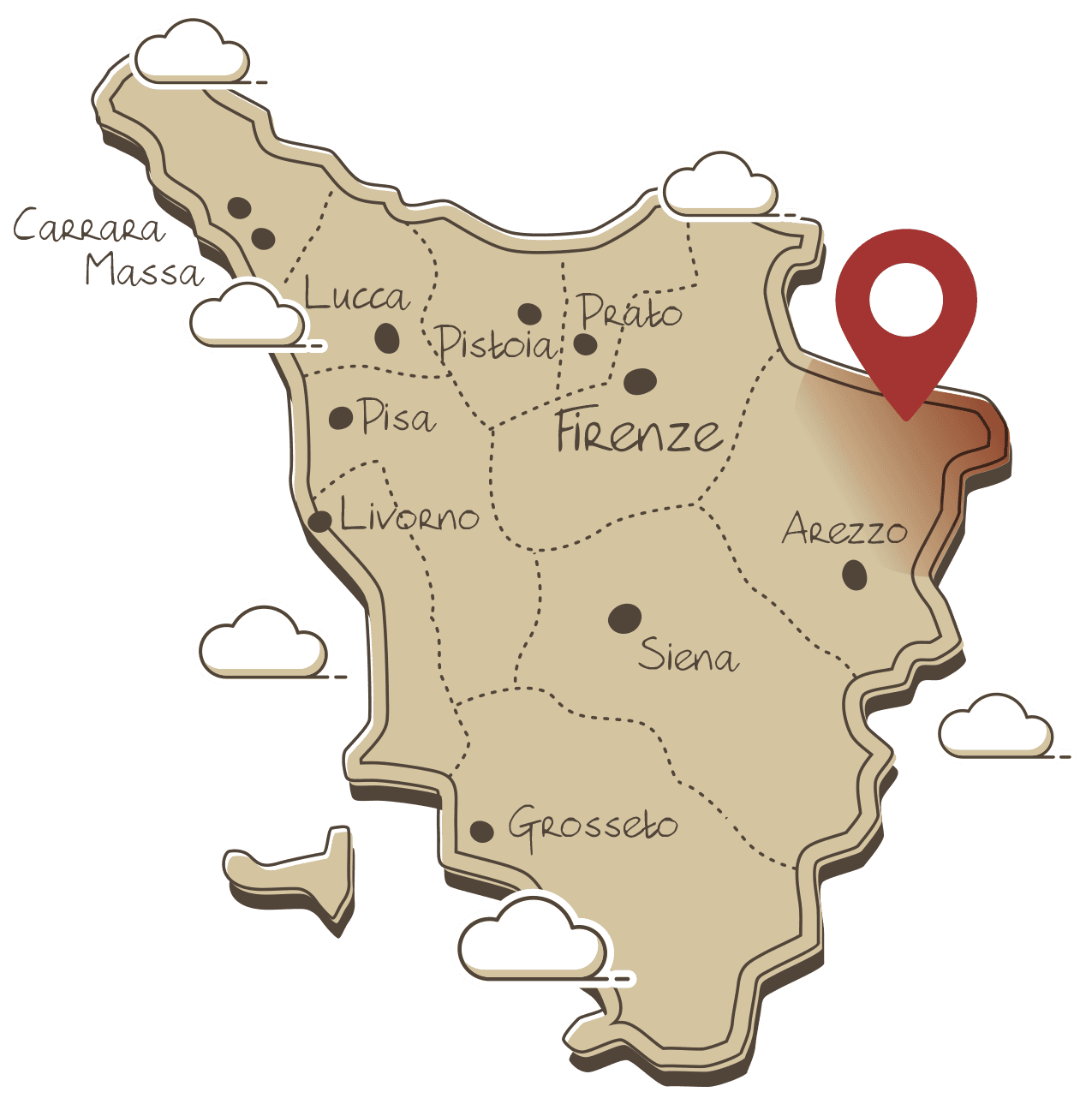 cartina toscana