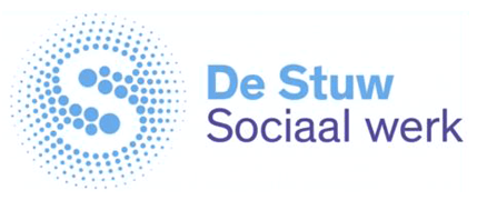 Logo voor De Stuw Sociaal Werk. Het logo bestaat uit een blauwe 