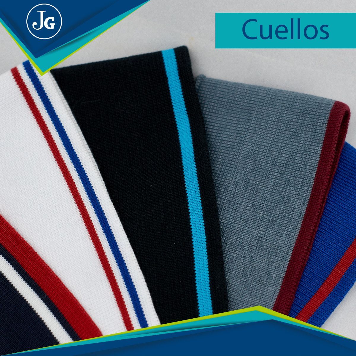 cuellos y puños tejidos para camisas polo