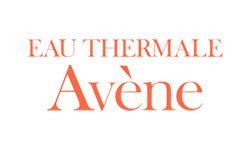 Ein Logo für Eau Thermale Avene auf weißem Hintergrund.