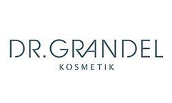 Ein Logo für Dr. Grandel Kosmetik auf weißem Hintergrund.