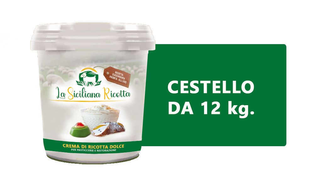 cestello da 12 kg di ricotta siciliana