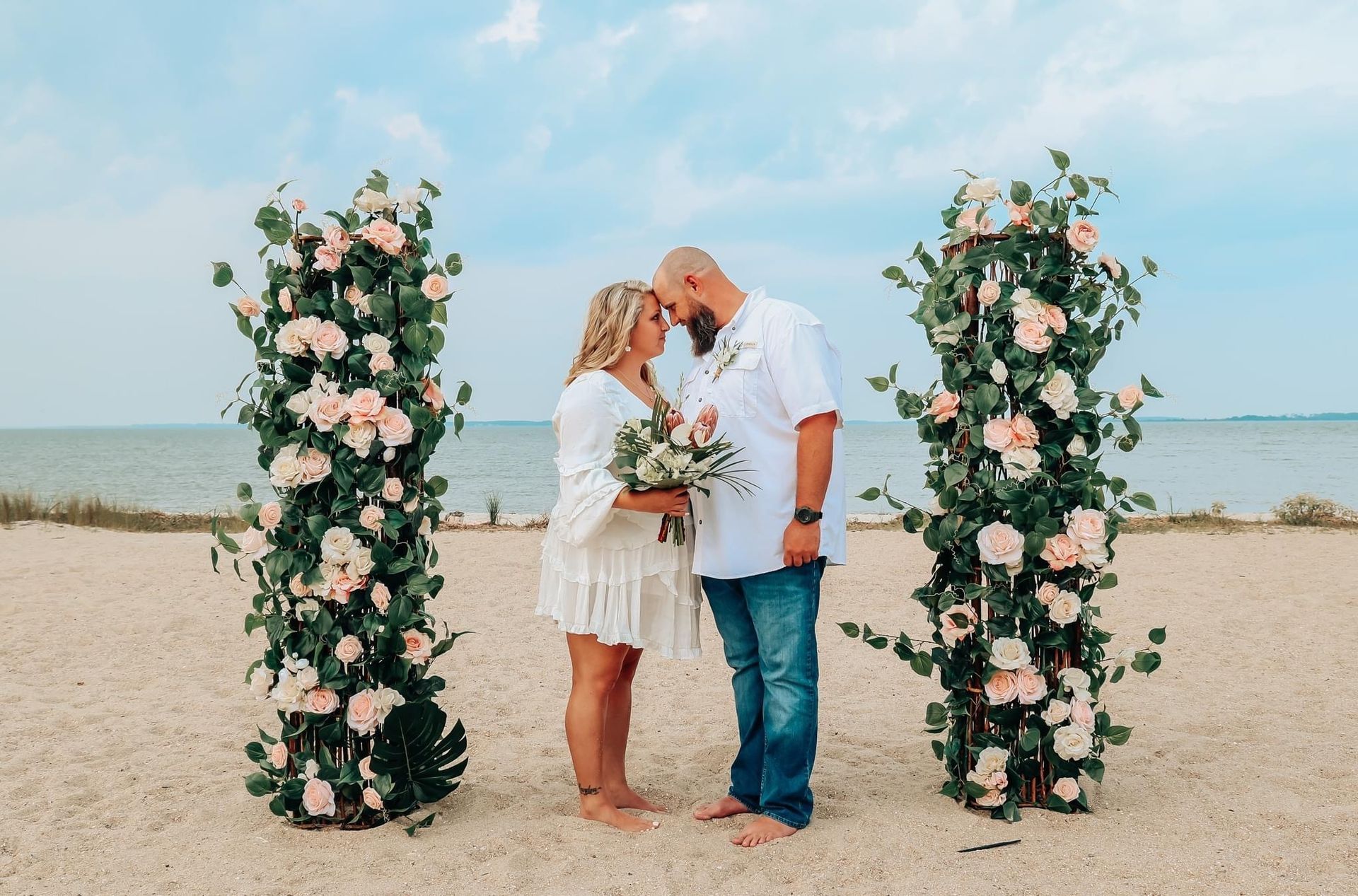 Floral Arch on the Beach