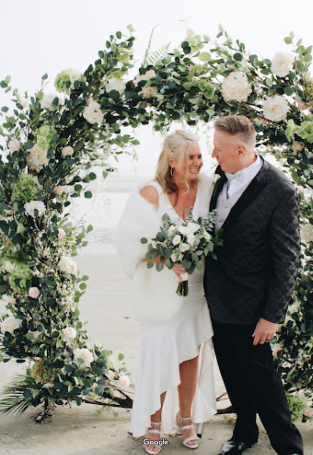 Laughing Newly Wedded Couple