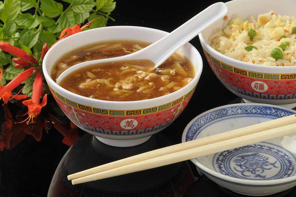 Chinese soup with rice
