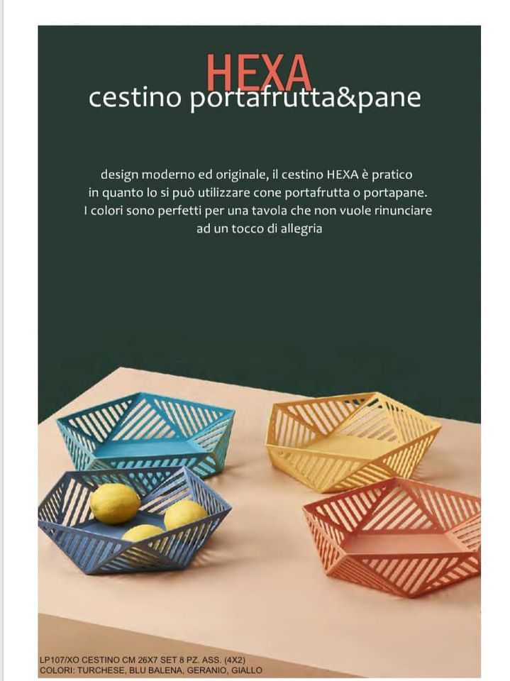 cestino portafrutta e pane