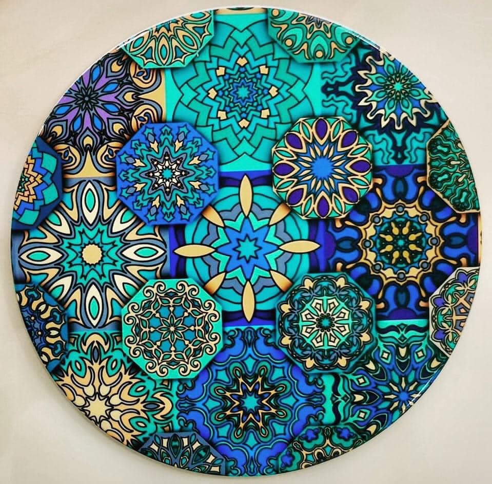 sottopentola azzurro e blu