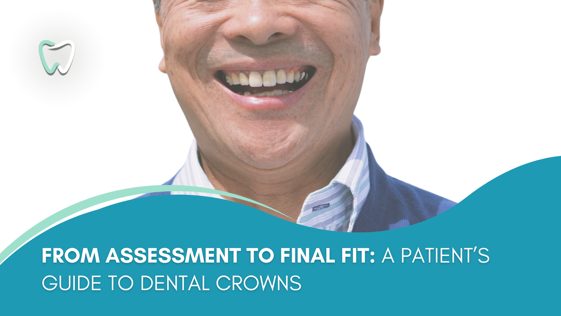 Smiling person with text: