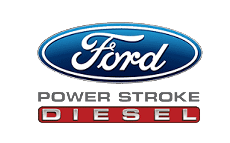 The ford power stroke diesel logo on a white background