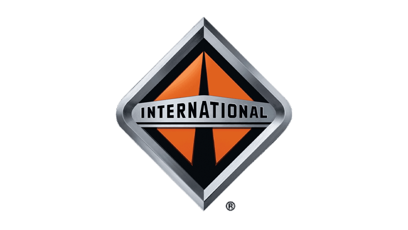 An international logo on a white background