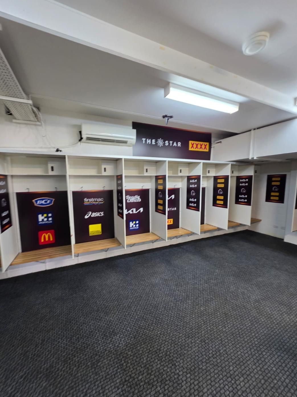 A Locker Room With a Mcdonald's Sign on the Wall — Signworld In Mitchell, ACT