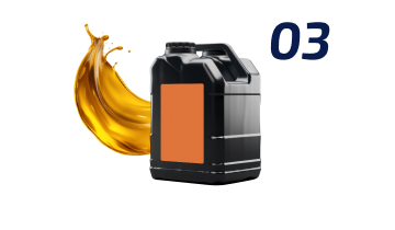 A gallon of oil next to a splash of oil and the number 03 | Keck's Repair Inc