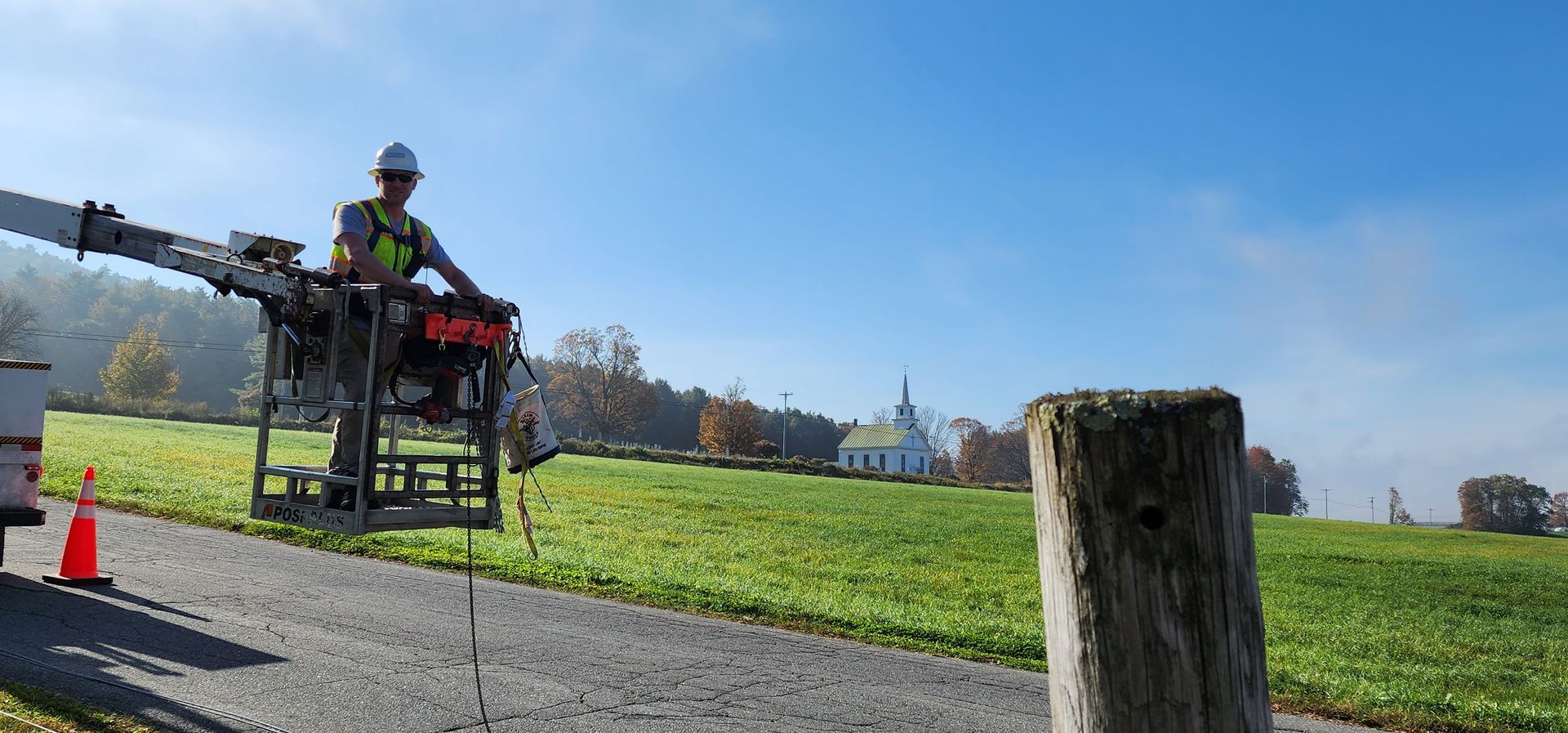 Grover Construction LLC team performing pole inspections in Washington state