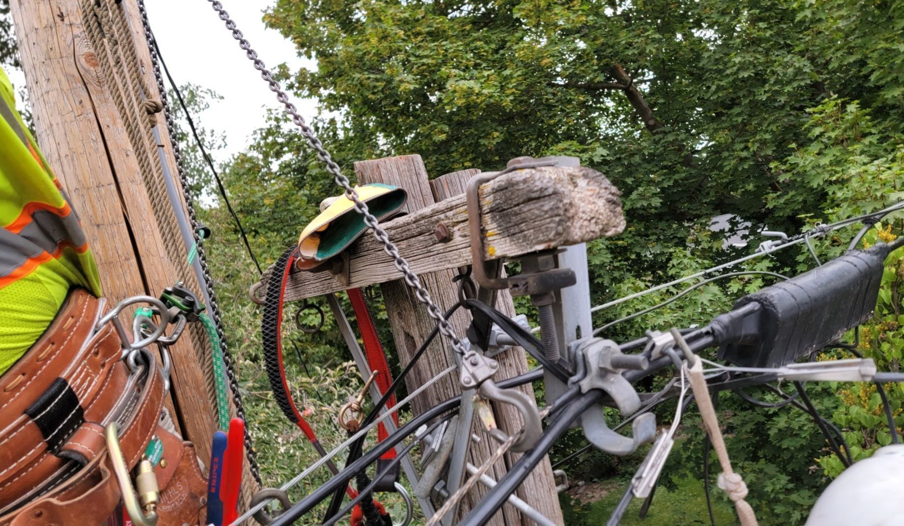 Grover Construction crew making adjustments for sidewalk accessibility compliance