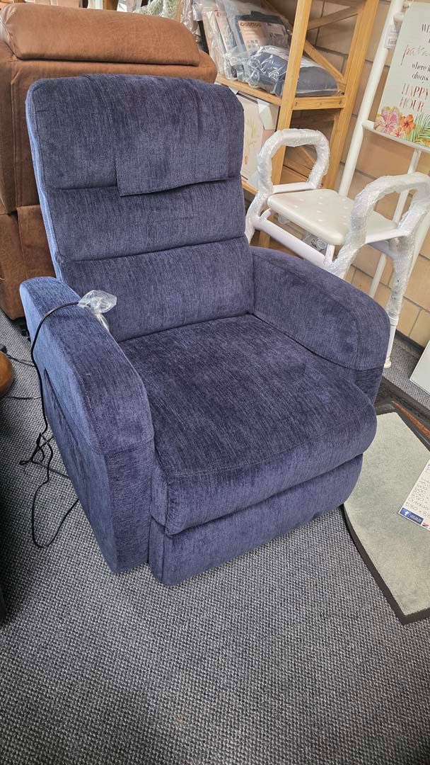 Echo Lift Chair - Single Motor Blue Fabric