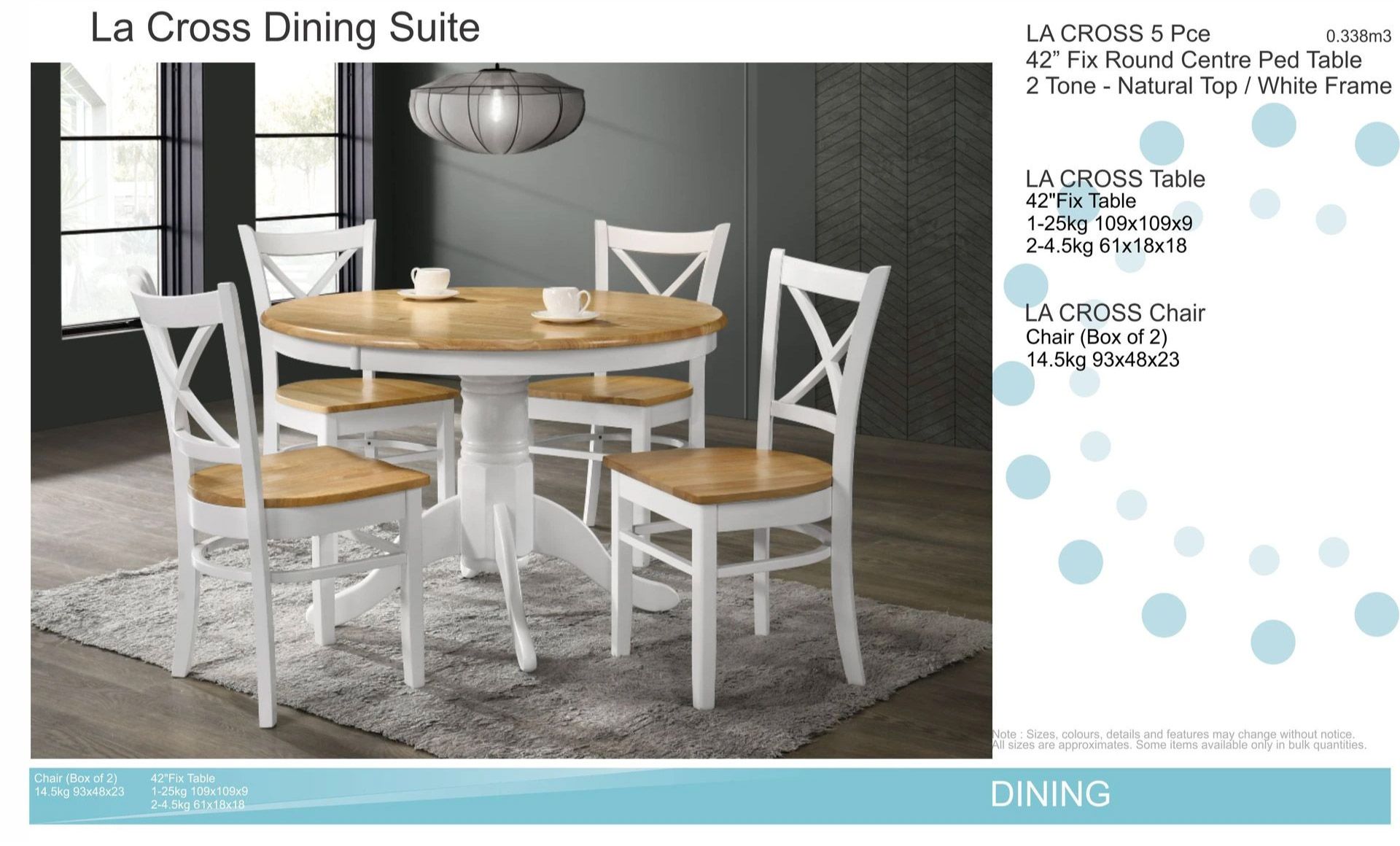 La Cross 5pce Dining