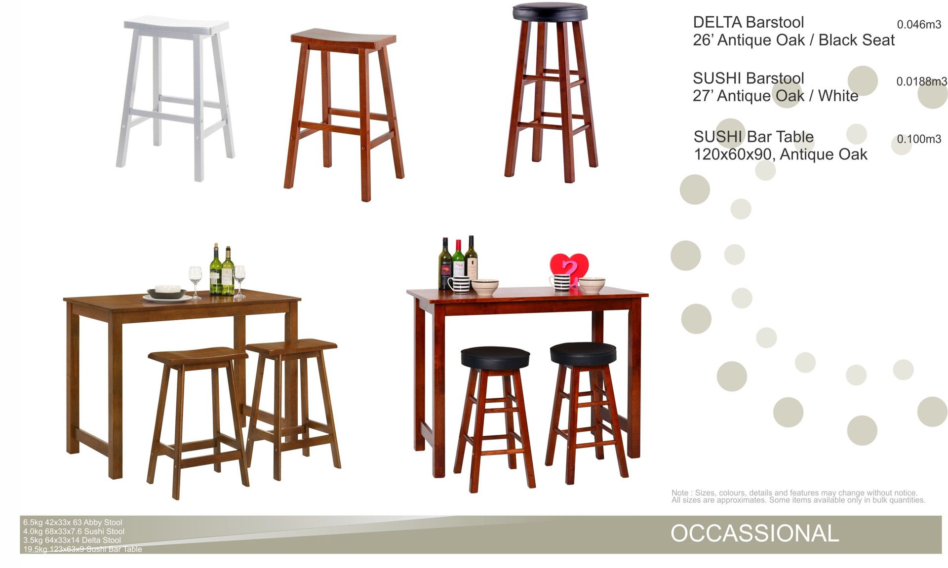 Sushi Bar Table & Chairs