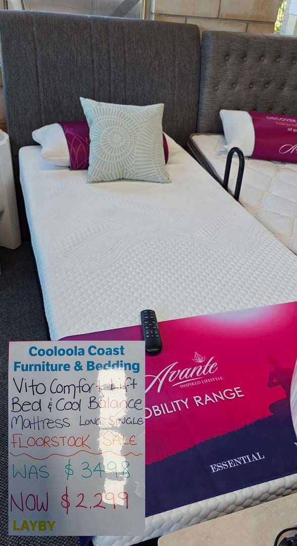 Vito Comfort Lift Bed & Cool Balance Mattress Long Single