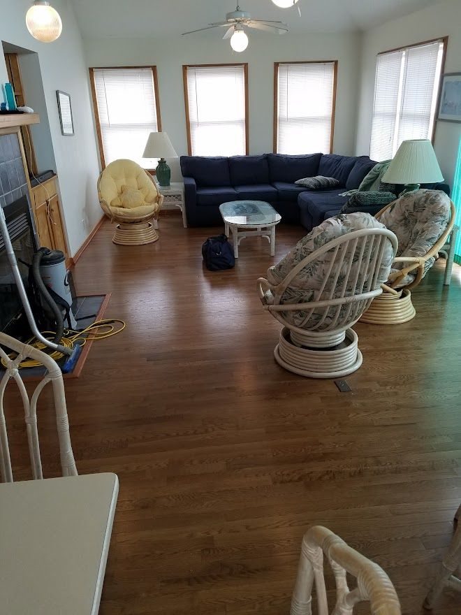 Flooring And Living Area Back View — Virginia Beach, VA — Scott's Hardwood Floors