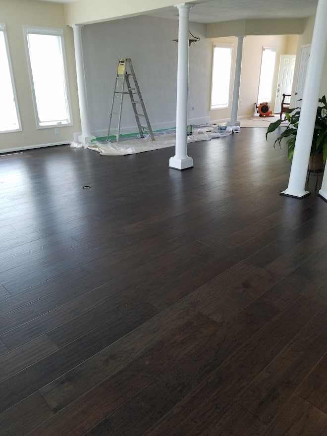 Laminated Dark Flooring Back View — Virginia Beach, VA — Scott's Hardwood Floors