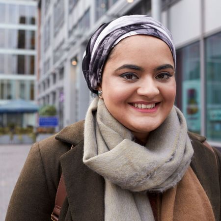 Woman smiling