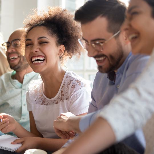 Group of people smiling