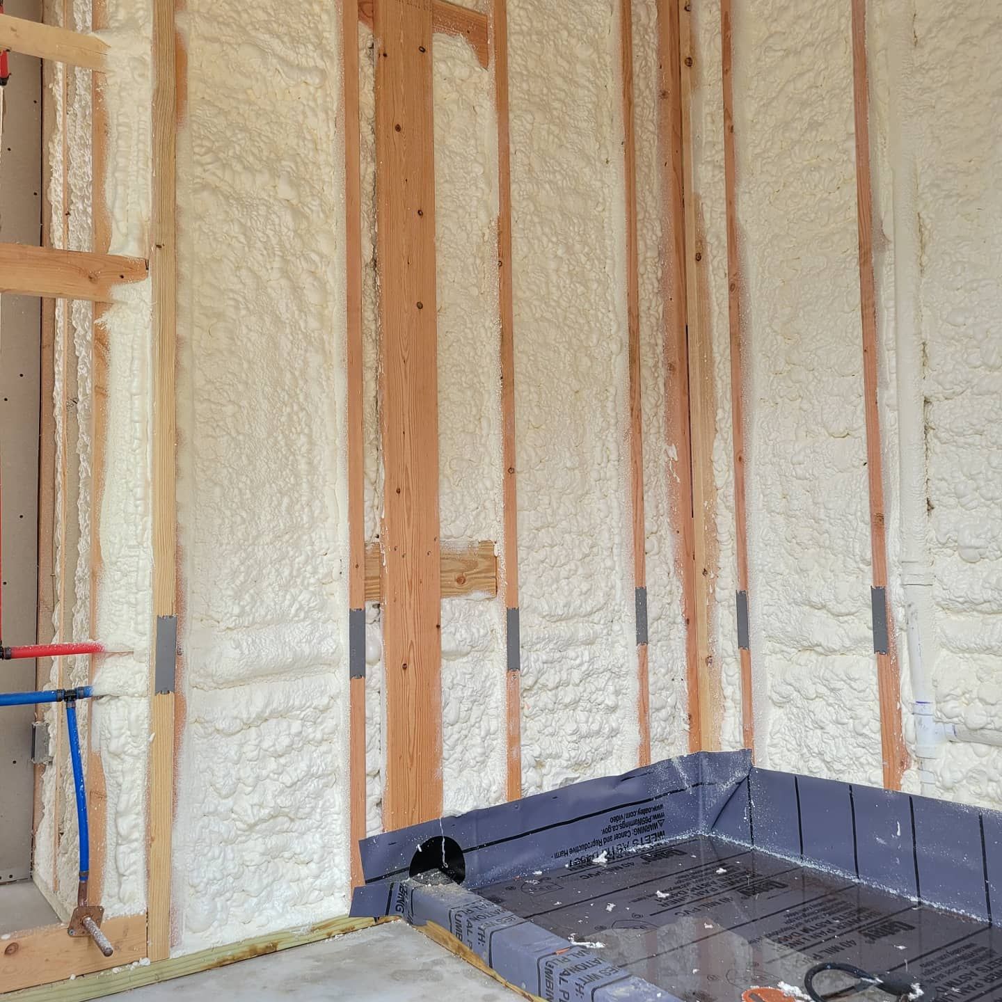 A room with a lot of foam on the walls