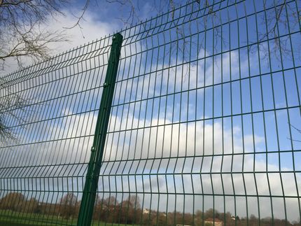 Blue wire security fencing